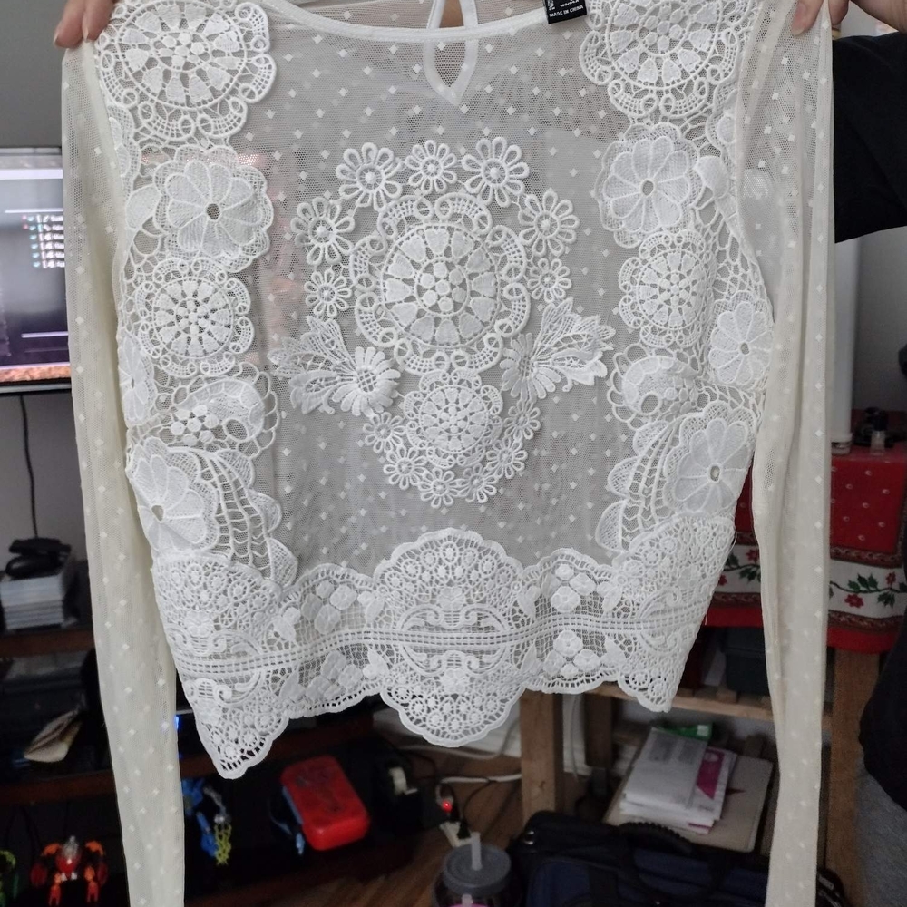 Elegant White Lace Blouse